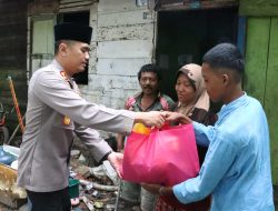 Kapolres Tapteng Kunjungi Warga Kurang Mampu, Salurkan Bantuan Sosial