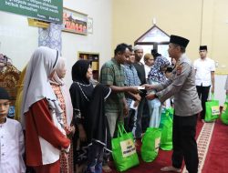 Polres Tapteng, Gelar Bukber dan Bagi-bagi Bansos Untuk Warga Rusunawa Pandan