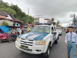 Dalam Rangka Meriahkan MTQ Ke-52 Kota Sibolga Tahun 2025, Polres Sibolga Laksanakan Pengamanan Pawai Ta’aruf