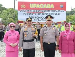 Waka Polres Tapteng Terima Kenaikan Pangkat Pengabdian dari Kompol ke AKBP