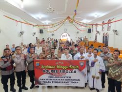 Dalam Rangka Minggu Kasih, Personil Sibolga Kunjungi Gereja BNKP Jemaat Gloria Berikan Himbauan Kamtibmas
