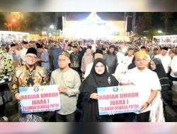 Bakhtiar Sibarani Beri Hadiah Umrah untuk Dua Orang Pemenang Dimalam Penutupan MTQ Kota Sibolga