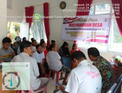 Dalam Hal Membangun Desa, Pemdes Pahieme I laksanakan Pra Pelaksanaan Sekaligus Bagikan Bantuan Kepada Masyarakat