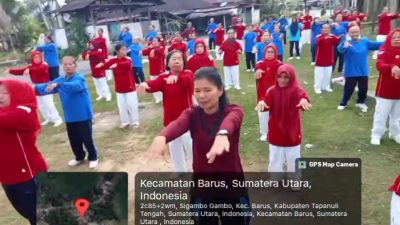 Jadwalkan Kegiatan Rutin Setiap Minggunya Pemerintah Desa Sigambo-gambo laksanakan Senam Lansia