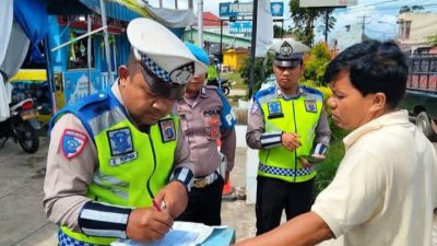 Ket Gbr : Satuan Lalu Lintas (Sat Lantas) Polres Tapanuli Tengah (Tapteng) resmi memulai gelaran Operasi Keselamatan Toba 2026 pada Senin, 2 Februari 2026.