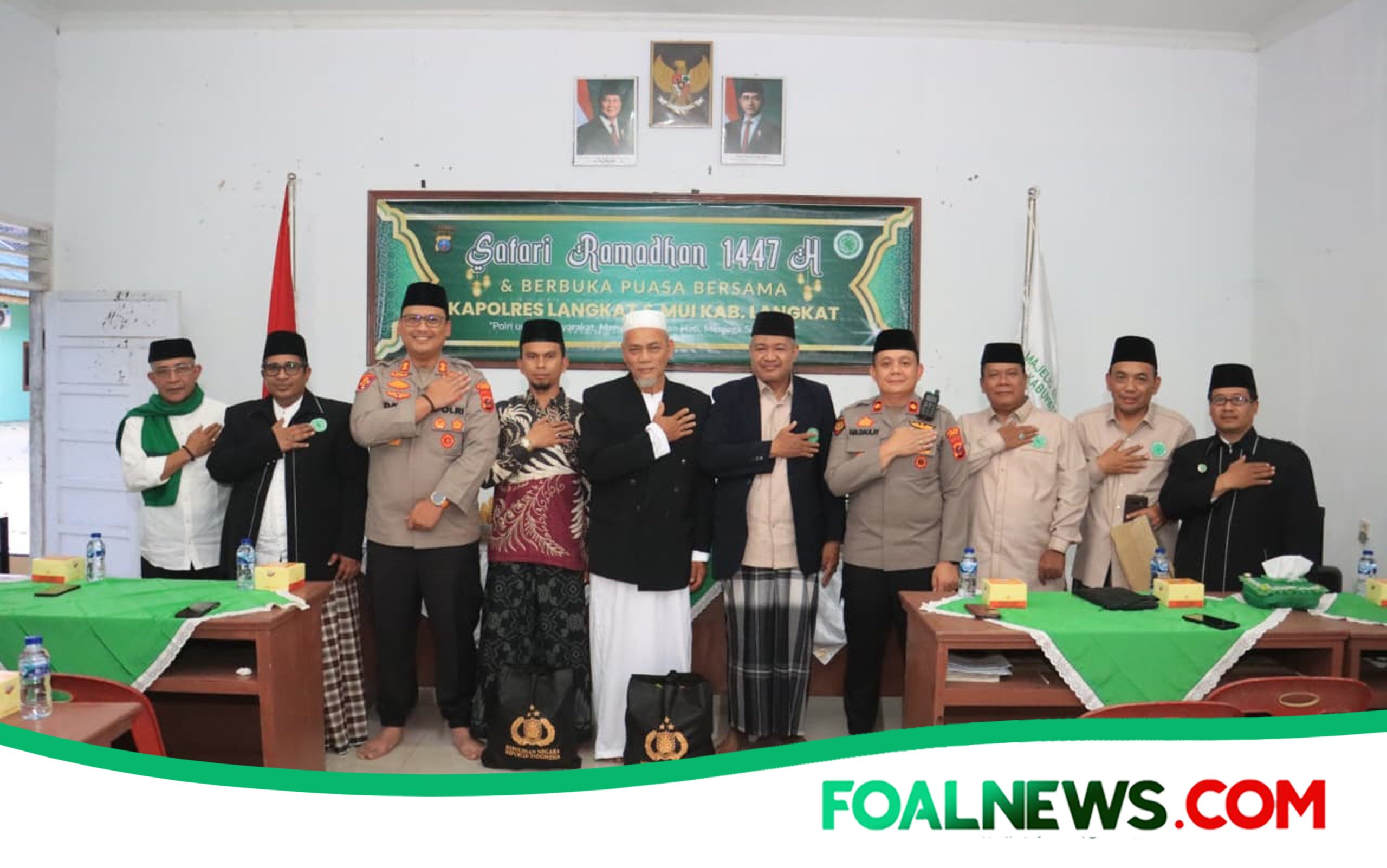 Ket Gbr ; Polres Langkat menggelar kegiatan Safari Ramadhan dan buka puasa bersama Majelis Ulama Indonesia (MUI) Kabupaten Langkat, Senin (23/2/2026).