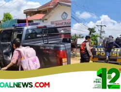 Polres Tapteng Rutin Beri Tumpangan Anak Sekolah di Jalur Minim Angkutan Umum