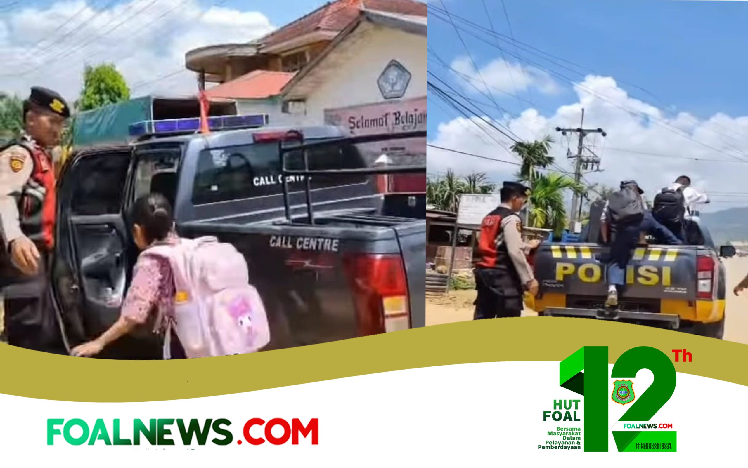 Ket gbr : Polres Tapanuli Tengah (Tapteng) secara rutin melaksanakan aksi simpatik antar jemput anak sekolah.
