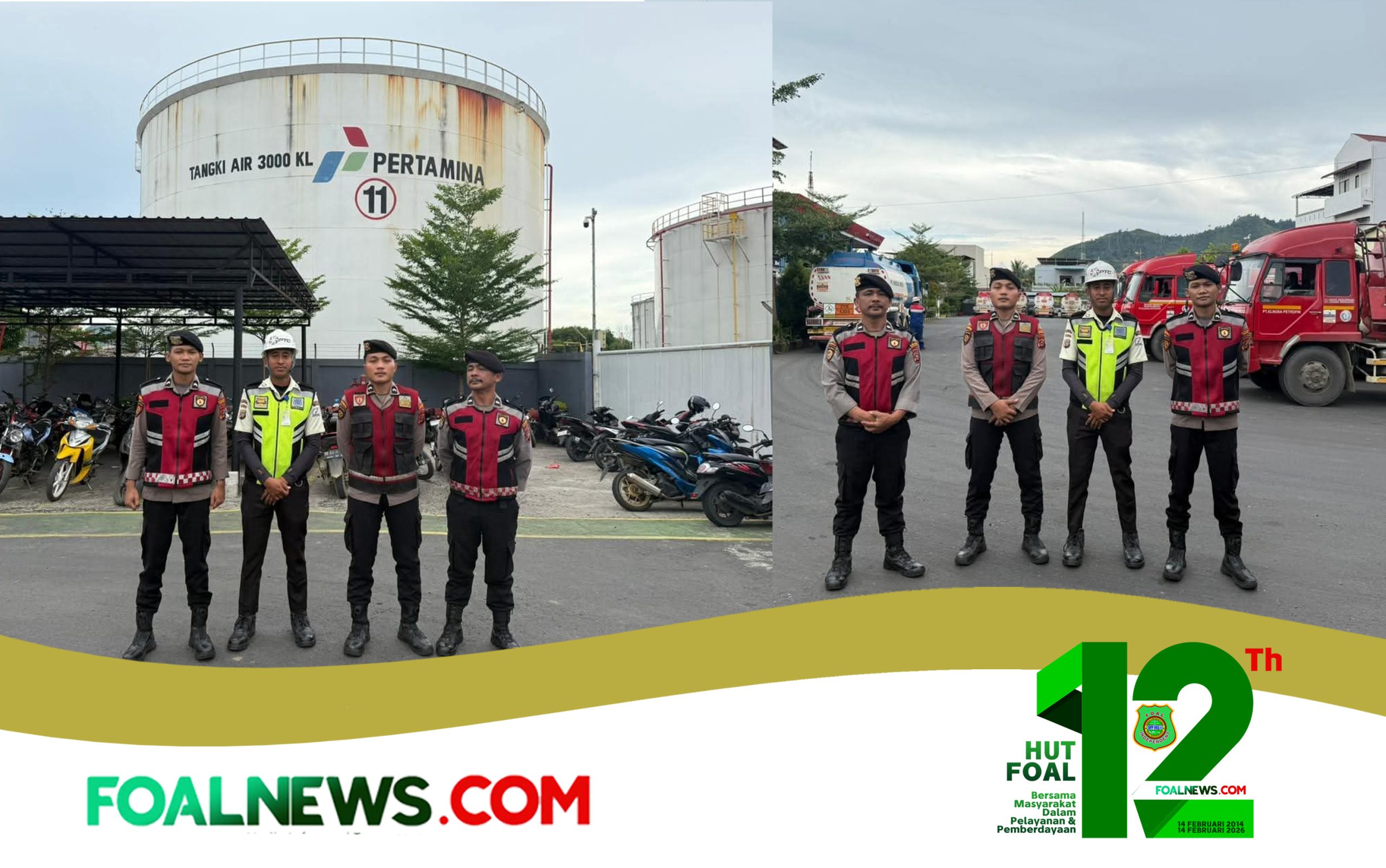 Ket Gbr : Personel Satuan Samapta Polres Sibolga melaksanakan patroli serta pengecekan keamanan di Objek Vital Nasional Fuel Terminal Pertamina Sibolga, berlokasi di Jalan Janggi No. 17, Kelurahan Janggi, Kecamatan Sibolga Kota, Kota Sibolga.