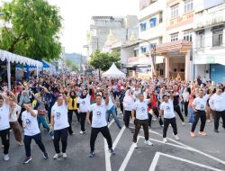 Kapolres Sibolga Bersama Forkopimda Ikut Meriahkan Jalan Santai Dalam Acara HUT Sibolga