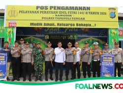 Kapolres Tapteng dan Bhayangkari Beri Bingkisan Personel Pospam Sarudik Sebagai Bentuk Kepedulian