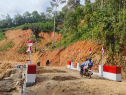 Pembangunan Jembatan Aramco di Hutanabolon, “Dari Terputus Jadi Terhubung” Selesai dikerjakan oleh TNI AD