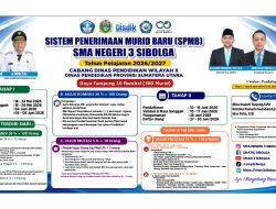 SMA Negeri 3 Sibolga Buka Sistem Penerimaan Murid Baru (SPMB) Tahun Ajaran 2026/2027