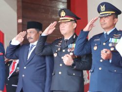 Kapolres AKBP Muhammad Alan Haikel, S, K, M, I, K, Hadiri HUT ke 81 yang di gelar di lapangan GOR Pandan