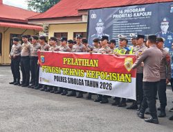 Polres Sibolga Gelar Pelatihan Fungsi Reserse Narkoba. Di pimpin ipda Bosen Saragih