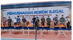 Tekan Peredaran Barang Ilegal, Bea Cukai Sibolga Musnahkan 4,3 Juta Batang Rokok Ilegal Senilai Rp6,4 Miliar