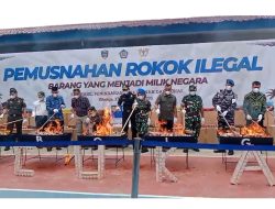 Tekan Peredaran Barang Ilegal, Bea Cukai Sibolga Musnahkan 4,3 Juta Batang Rokok Ilegal Senilai Rp6,4 Miliar