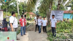 Kepala Desa Sigambo-gambo Apre Solli Manalu. ST Sambut Kedatangan TIM Monitoring Pemantauan Pembangunan dari Kecamatan Barus