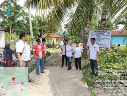 Kepala Desa Sigambo-gambo Apre Solli Manalu. ST Sambut Kedatangan TIM Monitoring Pemantauan Pembangunan dari Kecamatan Barus